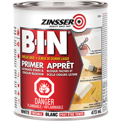 Appr&ecirc;t-scellant &agrave; base de gomme-laque B-I-N, 473 ml, Canette, Blanc teintable Ottawa Fastener Supply