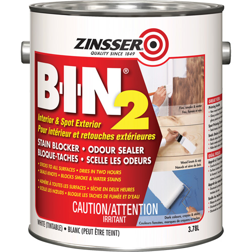 B-I-N&reg; 2 Primer, White, Very Flat, 3.78 L, Gallon Ottawa Fastener Supply