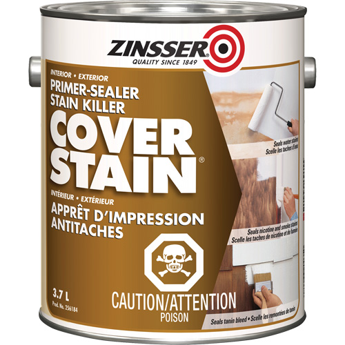 Cover Stain&reg; Oil-Base Primer Sealer, 3.7 L, Gallon, White Ottawa Fastener Supply