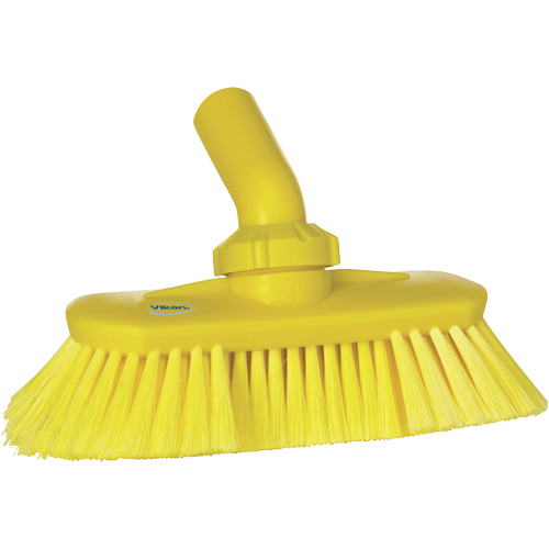 Brosse de lavage aliment&eacute;e en eau et &agrave; angle r&eacute;glable, Soies Doux, Longueur de 9-1/4", Jaune Ottawa Fastener Supply