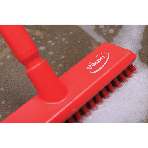 Brosse lave-pont aliment&eacute;e en eau, Crins Extra-ferme, 10-3/4", Polyester, Vert Ottawa Fastener Supply