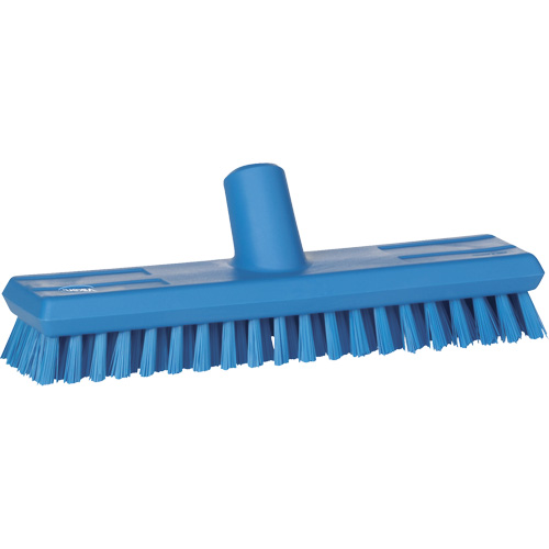 Water-Fed Deck Scrub Brush, X-Coarse Bristles, 10-3/4", Polyester, Blue Ottawa Fastener Supply