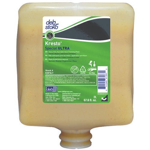 Recharge de nettoyant pour les mains Kresto Special Ultra, P&acirc;te, 2 L, Cartouche en plastique, Fraîcheur Ottawa Fastener Supply