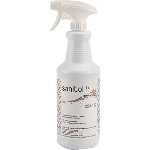 D&eacute;sinfectant et assainissant concentr&eacute; Sanitol, 950 ml, Bouteille &agrave; g&acirc;chette Ottawa Fastener Supply