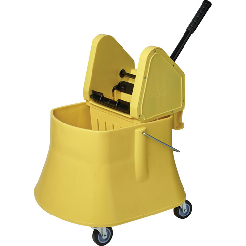 Champ Bucket & Wringer Combo, Down Press, 10 US Gal.(40 Quart), Yellow Ottawa Fastener Supply