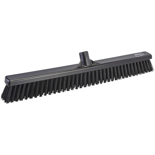 Combo Bristle Push Broom Head, Coarse/Fine Bristles, 24", Polyester, Black Ottawa Fastener Supply