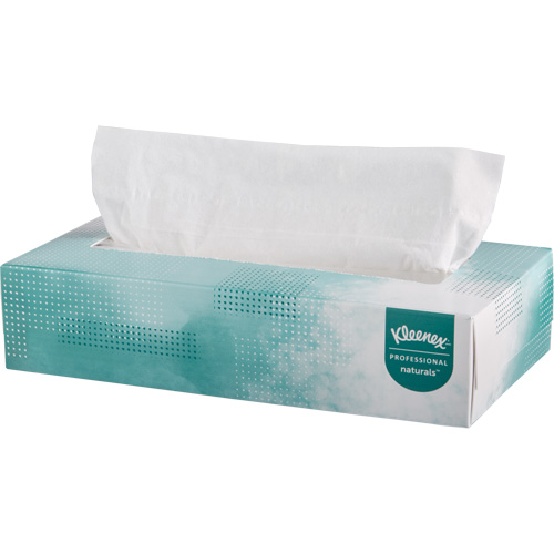 Kleenex&reg; Naturals Facial Tissues, 2 Ply, 8.4" L x 8" W, 125 Sheets/Box Ottawa Fastener Supply
