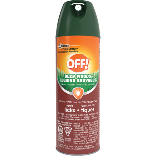 OFF! Deep Woods&reg; Tick Repellent, 25% DEET, Aerosol, 170 g Ottawa Fastener Supply