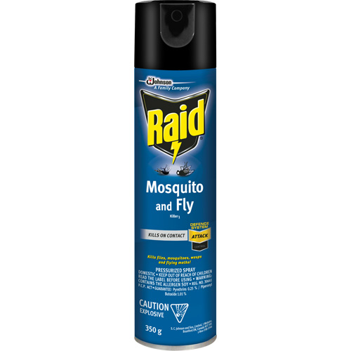 Raid&reg; Mosquito & Fly Killer, 350 g, Solvent Base Ottawa Fastener Supply