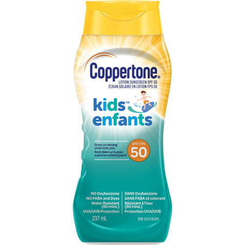 &eacute;cran solaire r&eacute;sistant &agrave; l'eau Kids, FPS 50, Lotion Ottawa Fastener Supply