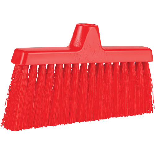 ColorCore Angle Head Broom, Medium Bristles, 10", Polypropylene, Red Ottawa Fastener Supply