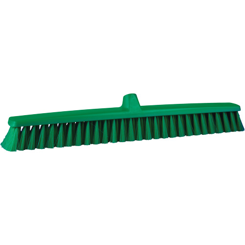 ColorCore Push Broom, Fine Bristles, 24", Polypropylene, Green Ottawa Fastener Supply