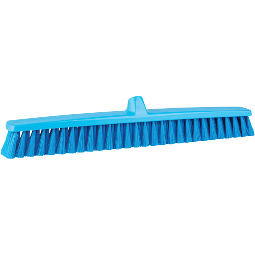 ColorCore Push Broom, Fine Bristles, 24", Polypropylene, Blue Ottawa Fastener Supply