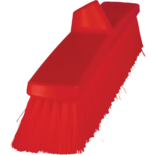 ColorCore Push Broom, Fine Bristles, 24", Polypropylene, Red Ottawa Fastener Supply