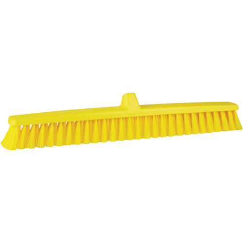 ColorCore Push Broom, Fine Bristles, 24", Polypropylene, Yellow Ottawa Fastener Supply