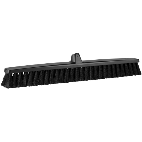 ColorCore Push Broom, Fine Bristles, 24", Polypropylene, Black Ottawa Fastener Supply