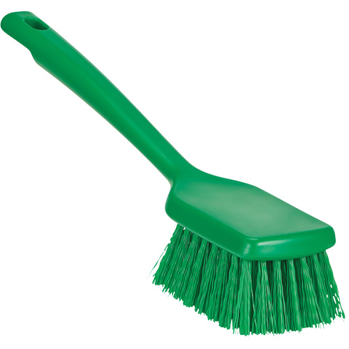 ColorCore Short Handle Brush, Stiff Bristles, 12" Long, Green Ottawa Fastener Supply