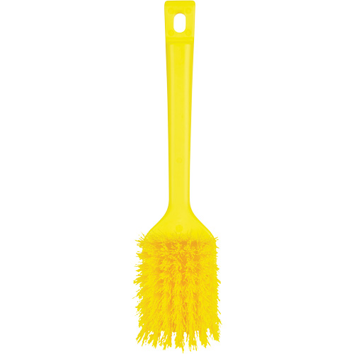 ColorCore Short Handle Brush, Stiff Bristles, 12" Long, Yellow Ottawa Fastener Supply