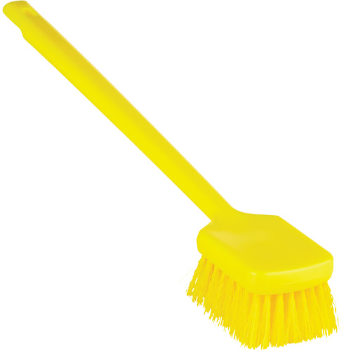 ColorCore Long Handle Brush, Stiff Bristles, 20" Long, Yellow Ottawa Fastener Supply