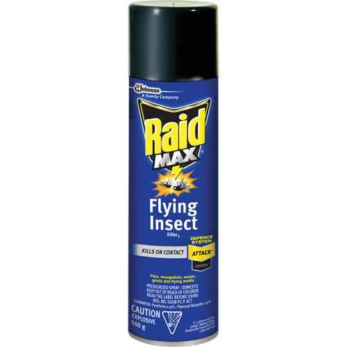 Raid&reg; Max&reg; Flying Insect Killer, 500 g, Aerosol Can, Solvent Base Ottawa Fastener Supply