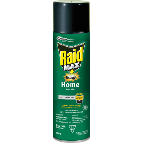 Insecticide pour insectes domestiques Raid Max, 500 g, Canette a&eacute;rosol, &agrave; base de solvant Ottawa Fastener Supply