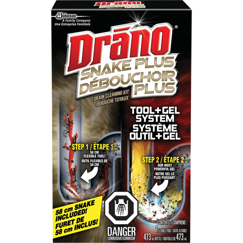 Trousse de furet et gel d&eacute;boucheur pour tuyaux de Drano Ottawa Fastener Supply