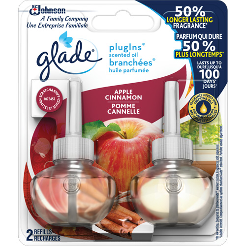 Glade&reg; PlugIns&reg; Scented Oil Refills, Apple Cinnamon, Cartridge Ottawa Fastener Supply