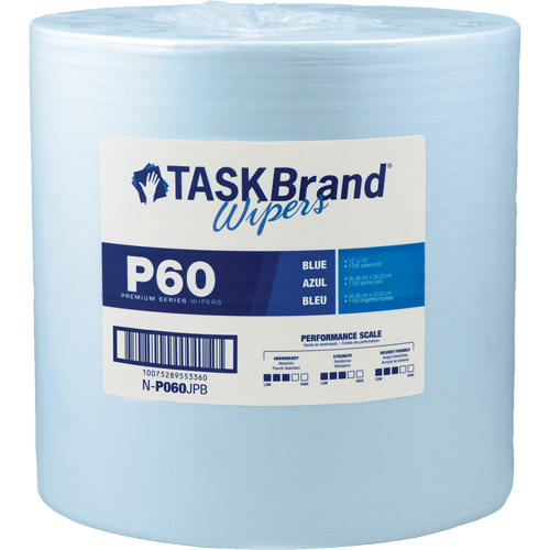 Chiffons de premi&egrave;re qualit&eacute; P60 TaskBrand, Tout usage, 13" lo x 12" la Ottawa Fastener Supply
