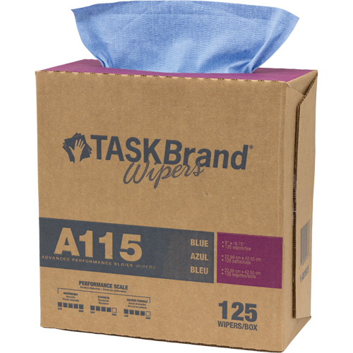 Chiffons &agrave; haut rendement A115 TaskBrand, Robuste, 16-3/4" lo x 12" la Ottawa Fastener Supply