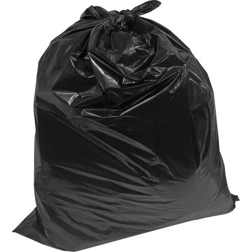 Industrial Garbage Bags, Regular, 26" W x 36" L, 0.7 mils, Black, 45 L (12 Gal.) Capacity Ottawa Fastener Supply