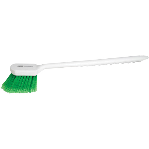 Long Handle Detail Brush, 20" L, PVC Bristles, Green Ottawa Fastener Supply
