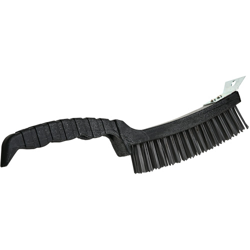 Scratch Brush, Steel, 4 x 17 Wire Rows, 12" Long Ottawa Fastener Supply