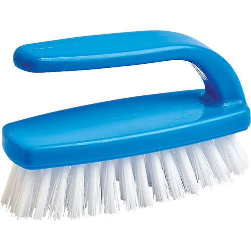 Brosse pour le nettoyage des ongles, 4" l, Soies Synth&eacute;tique, Bleu/Blanc Ottawa Fastener Supply