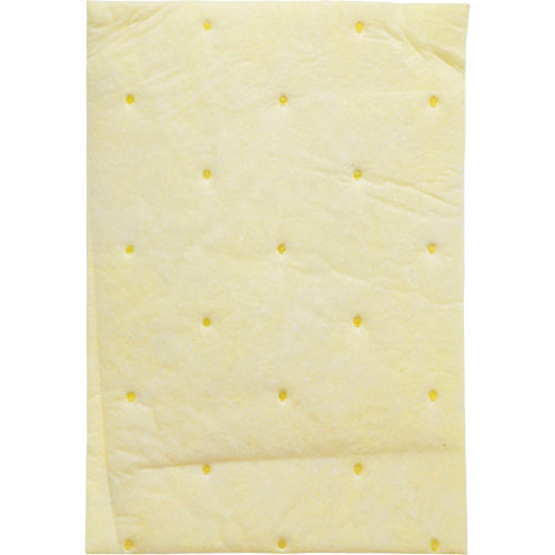 Tampon absorbant haute capacit&eacute; pour produits chimiques, Mati&egrave;res dangereuses, 14,5" x 9,25", 26,3 gal d'absorption Ottawa Fastener Supply