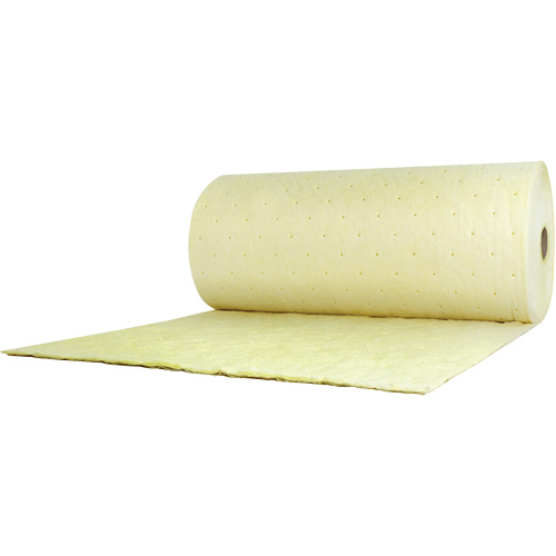 Tampon absorbant pour produits chimiques, Lourd, 150' lo x 38" la, Absorption 89,4 gal Ottawa Fastener Supply