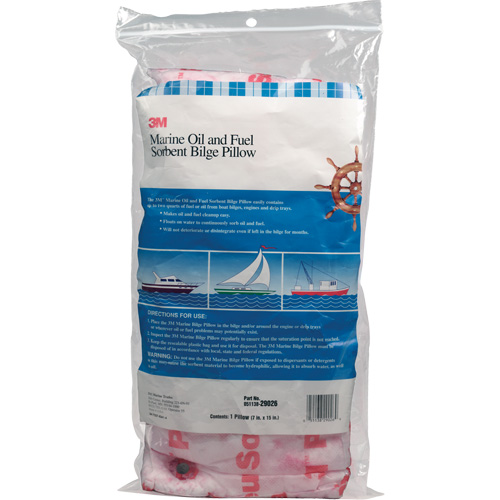 Tampon de fond de cale pour huiles et carburants nautiques, Huile seulement, 15" lo x 7" la, 12,1 gal absorption/pqt Ottawa Fastener Supply