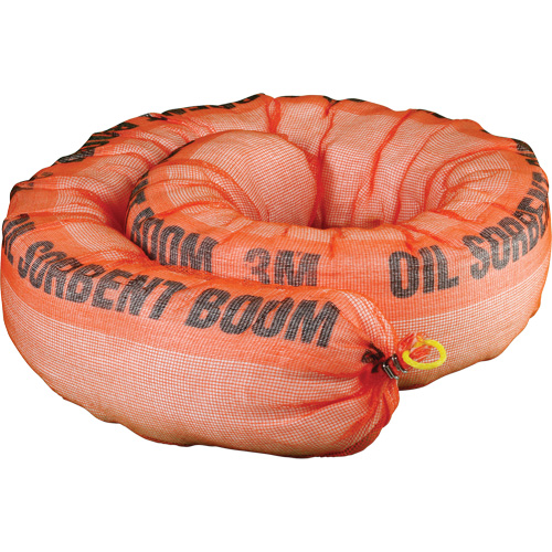 Petroleum Sorbent Boom, Oil Only, 1.5' L x 10" W, 69.3 gal Absorbancy Ottawa Fastener Supply