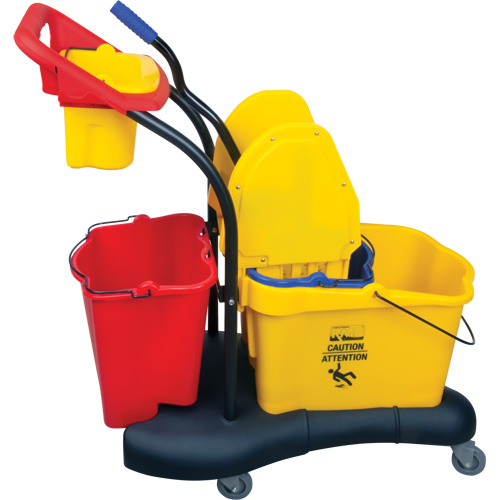 Multifunctional Mop Trolley, Down Press, 9.5 US Gal.(38 Quart), Yellow Ottawa Fastener Supply