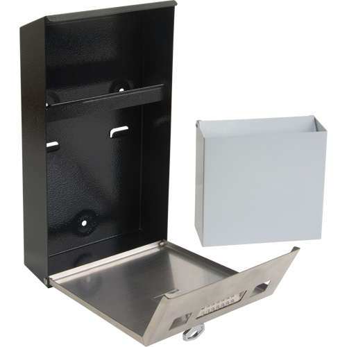 Smoking Receptacle, Wall-Mount, Stainless Steel, 1 Litre Capacity, 11-4/5" Height Ottawa Fastener Supply