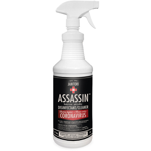 Nettoyant d&eacute;sinfectant pr&ecirc;t &agrave; l'emploi Janitori Assassin, 1 L, Bouteille &agrave; g&acirc;chette Ottawa Fastener Supply