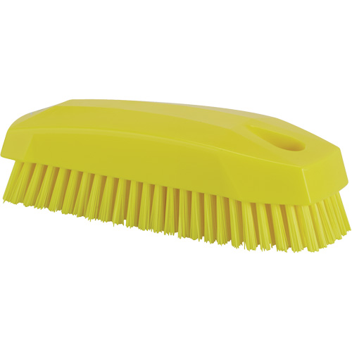 Hand Brush, Stiff Bristles, 5" Long, Yellow Ottawa Fastener Supply