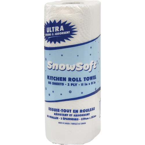 Snow Soft Premium Kitchen Towels, 2 Ply, 85 Sheets/Roll, 8" W, 11" L Ottawa Fastener Supply