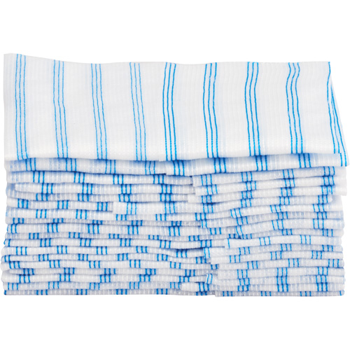 Chiffons jetables, Microfibre, Bleu/Blanc Ottawa Fastener Supply