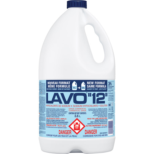 Liquid Bleach, 3.6 L, Jug Ottawa Fastener Supply