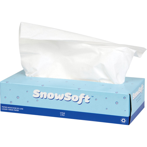 Snow Soft Premium Facial Tissue, 2 Ply, 7.4" L x 8.4" W, 100 Sheets/Box Ottawa Fastener Supply