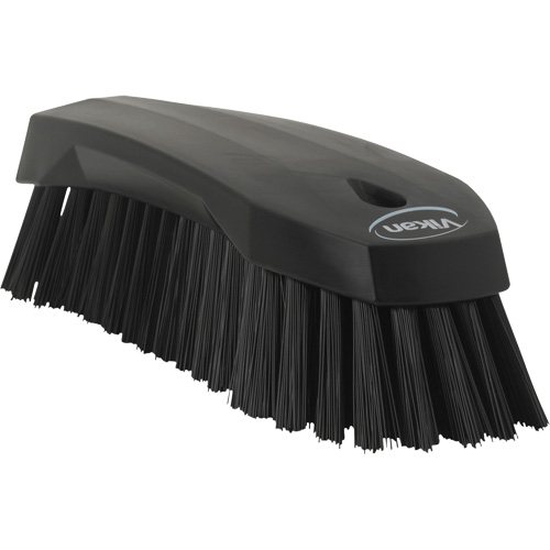 Large Angled Hand Brush, Stiff Bristles, 8" Long, Black Ottawa Fastener Supply