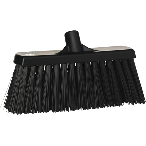 Heavy-Duty Push Broom, Stiff Bristles, 13", Polyester, Black Ottawa Fastener Supply
