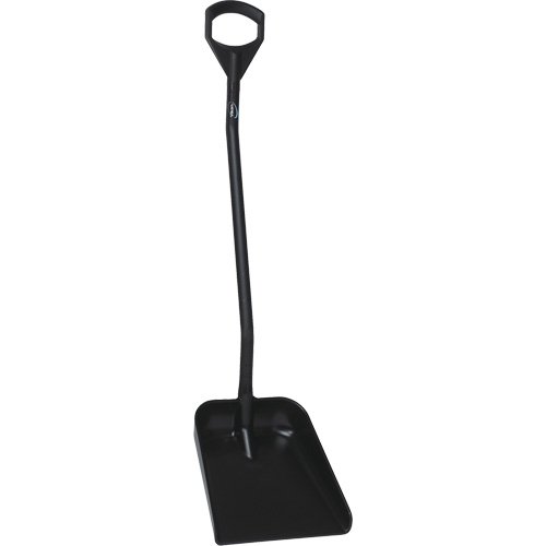 Ergonomic Large Blade Shovel, 51" Length, Plastic, Black Ottawa Fastener Supply