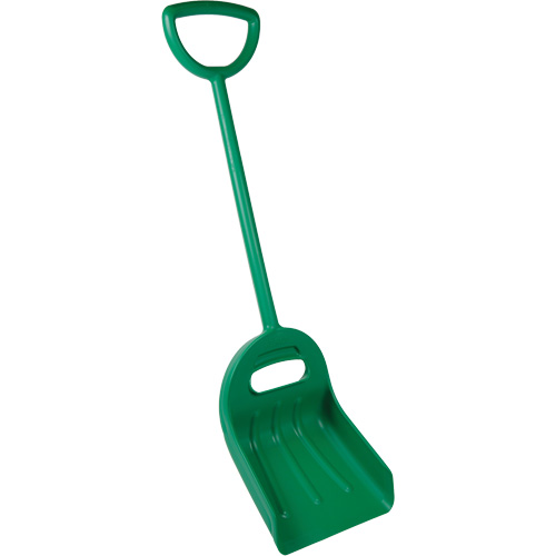 Double Grip Wide Shovel, 14" x 18" Blade, 47-1/2" Length, Plastic, Green Ottawa Fastener Supply