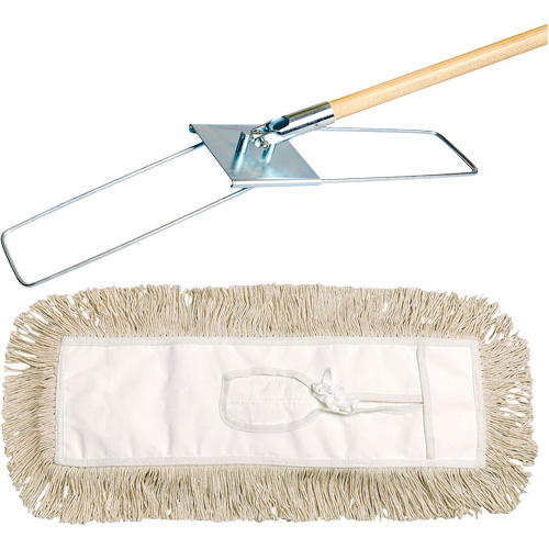 Break-Ezy Dust Mop System, Tie-On Style, Cotton, 36" L x 5" W Ottawa Fastener Supply
